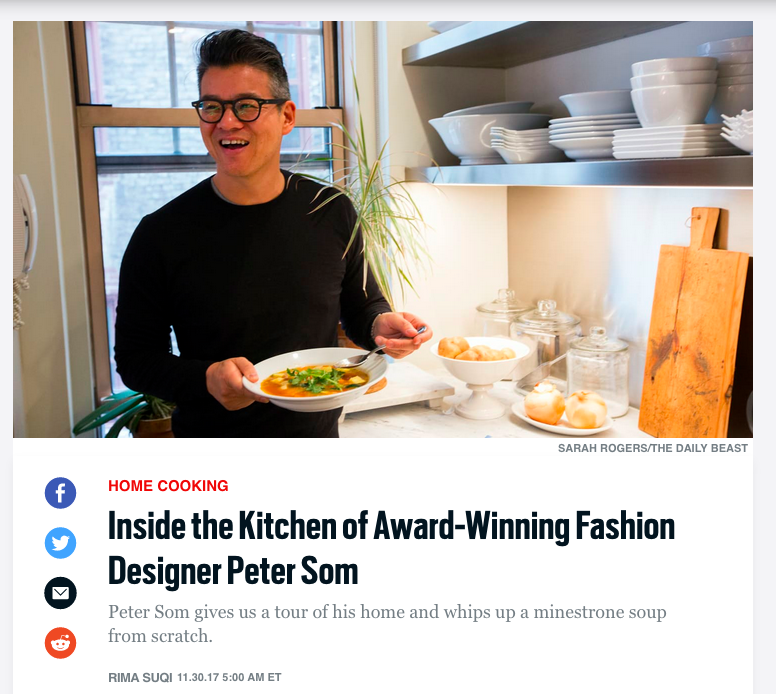 Fashion Designer Peter Som in his West Village kitchen