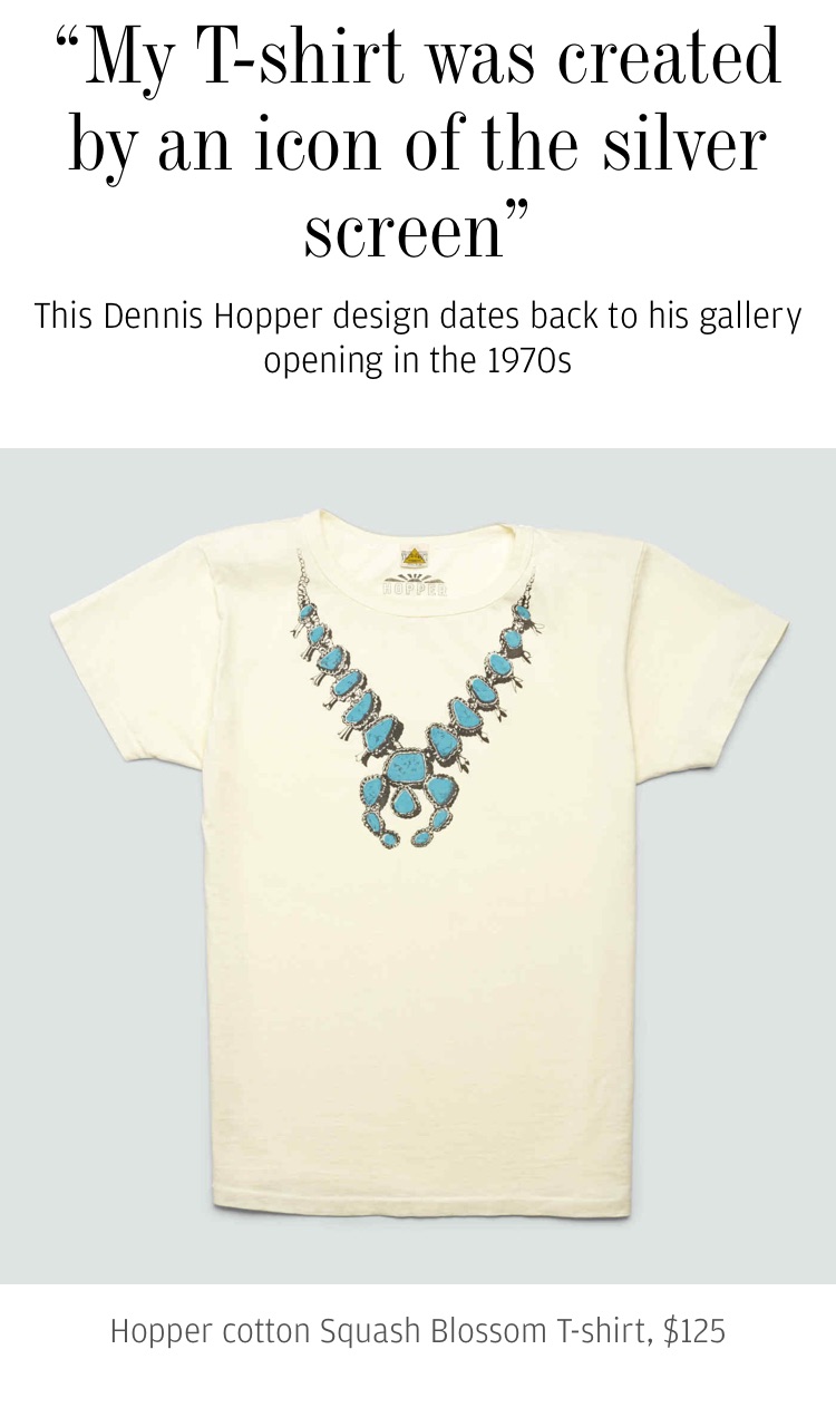 Dennis Hopper Squash Blossom tee shirt