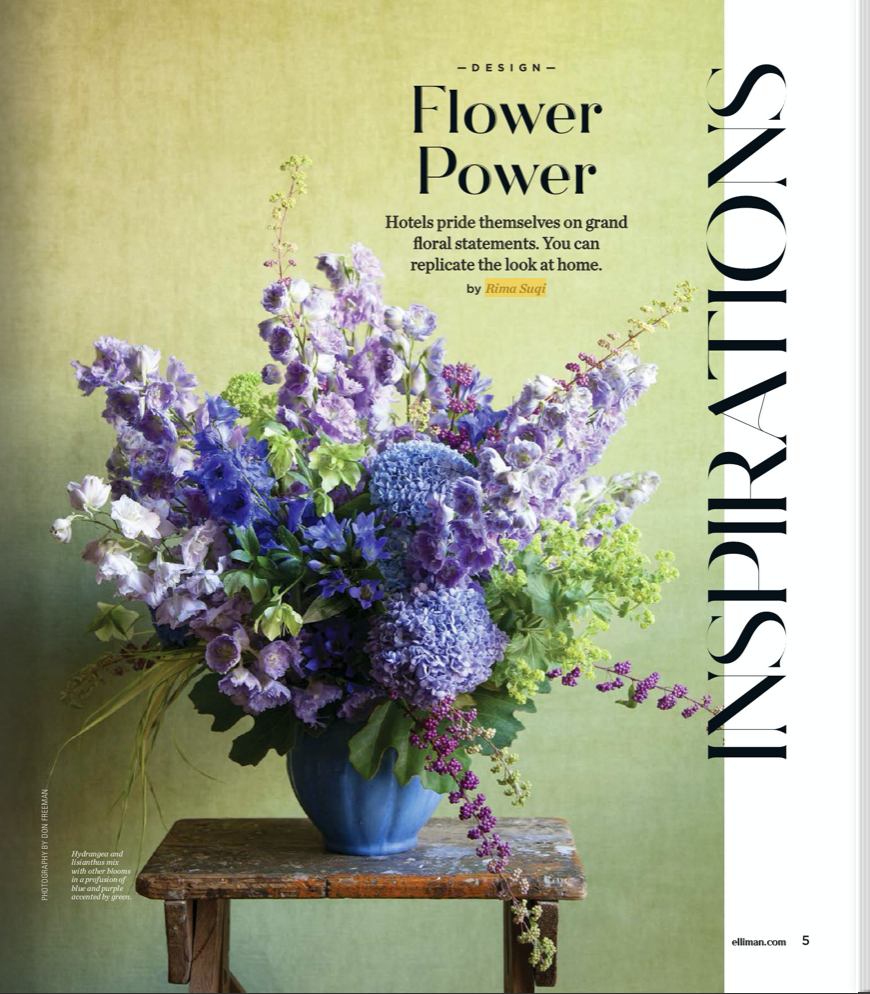 Lewis Miller floral tips, Elliman magazine, Rima Suqi