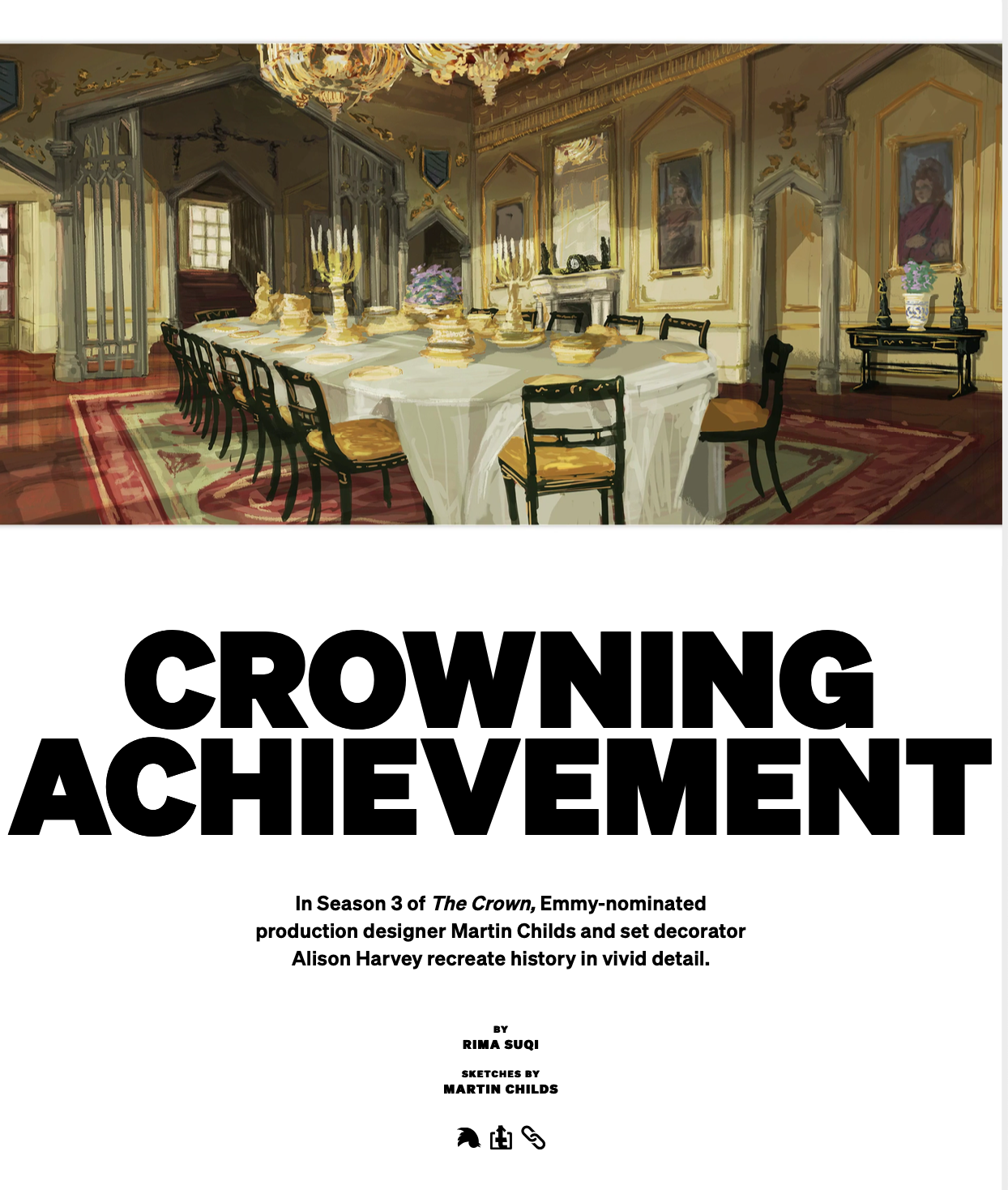 The Crown Production Design, Richard Childs, Alison Harvey, Netflix