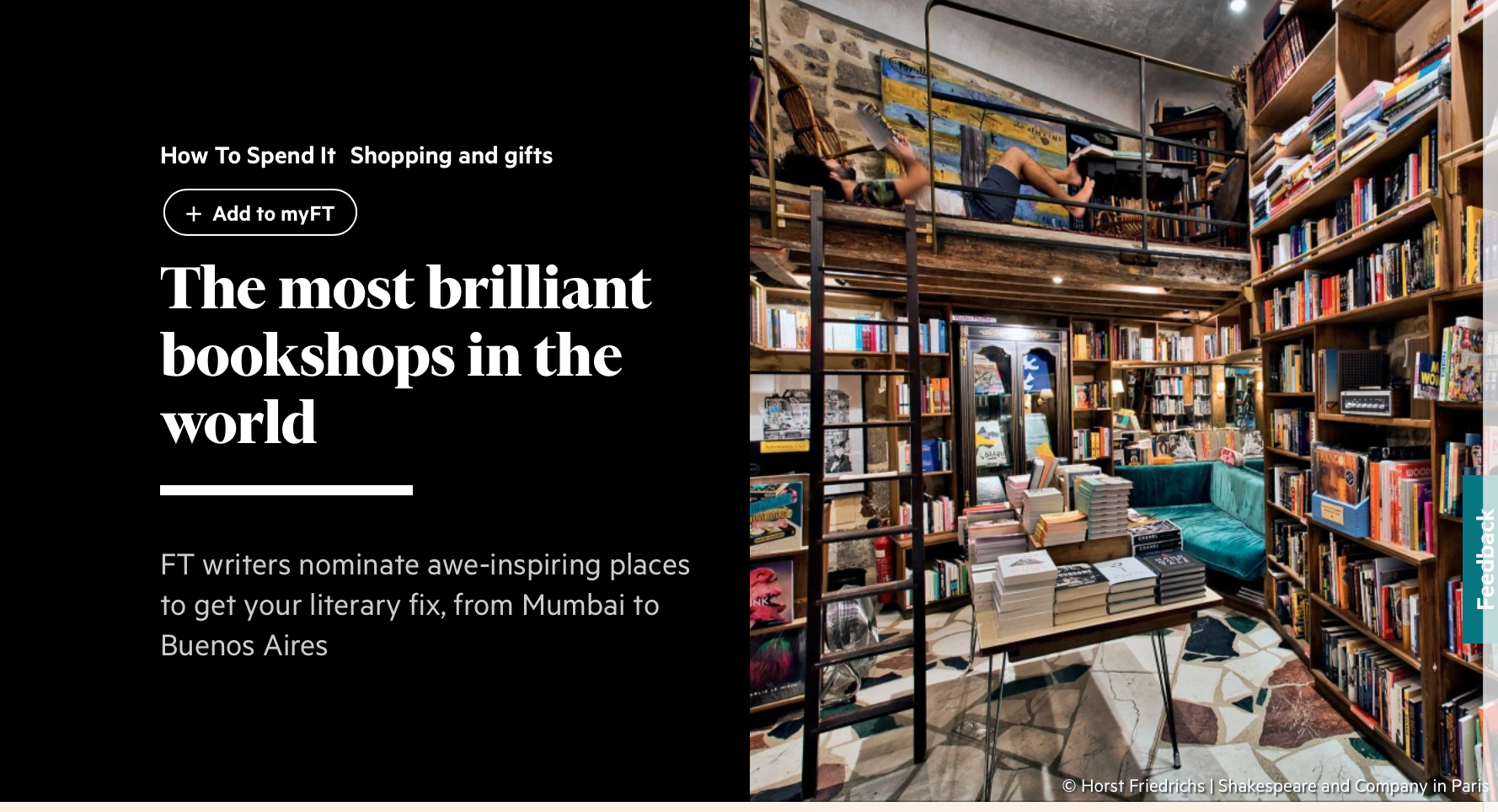 World's Best Bookstores, How To Spend It, The Financial Times, Rima sUqi