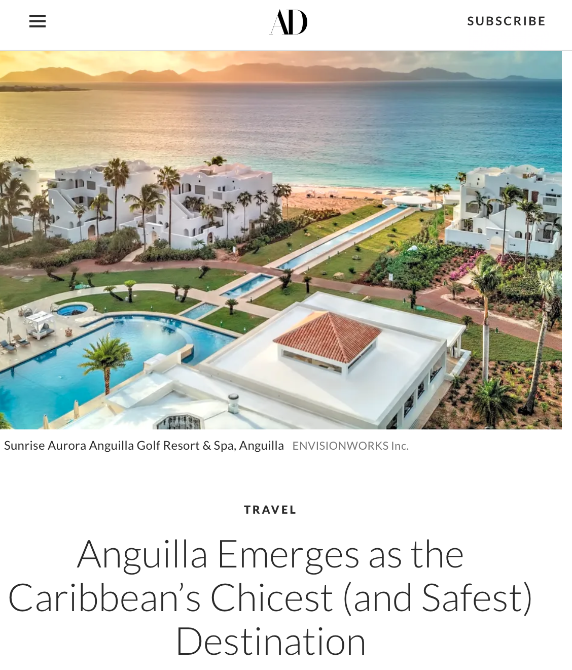 Luxury Anguilla Hotels, Rima Suqi, Architectural Digest