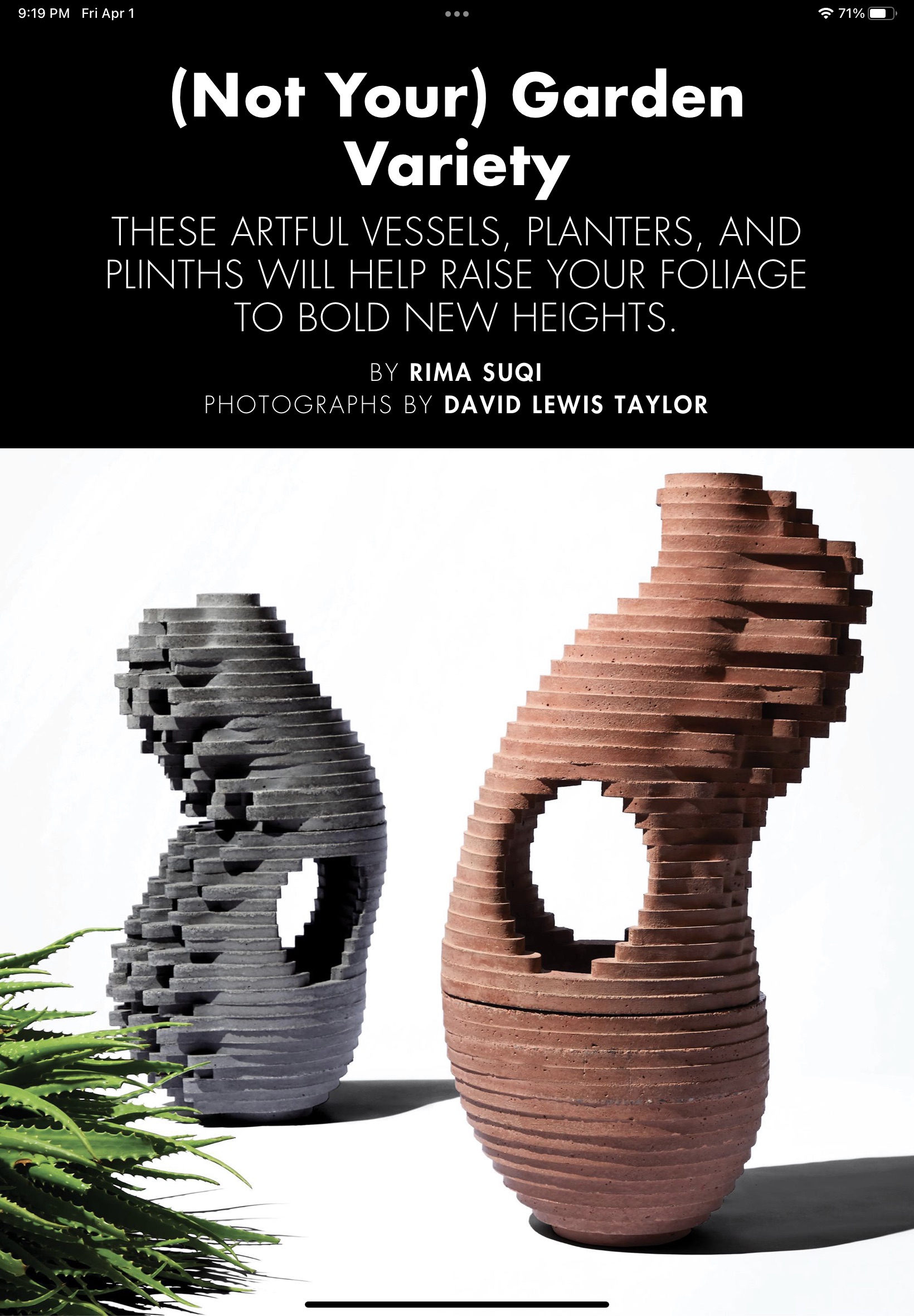 Gary Fernandez Wandering Figures planters, available through Culture Object in New York City