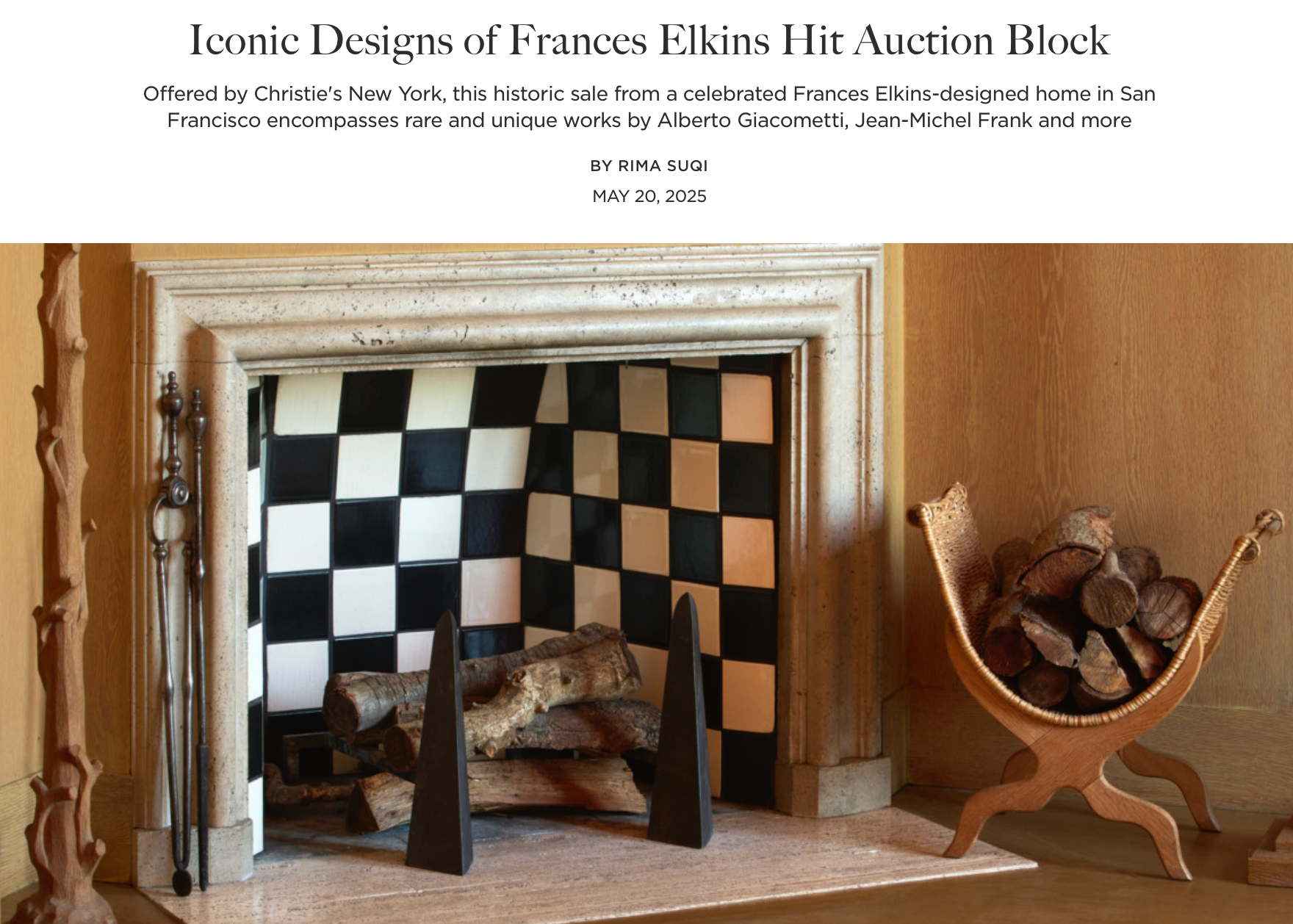 Auction of works from a 1937 Frances Elkins-designed home/Galerie