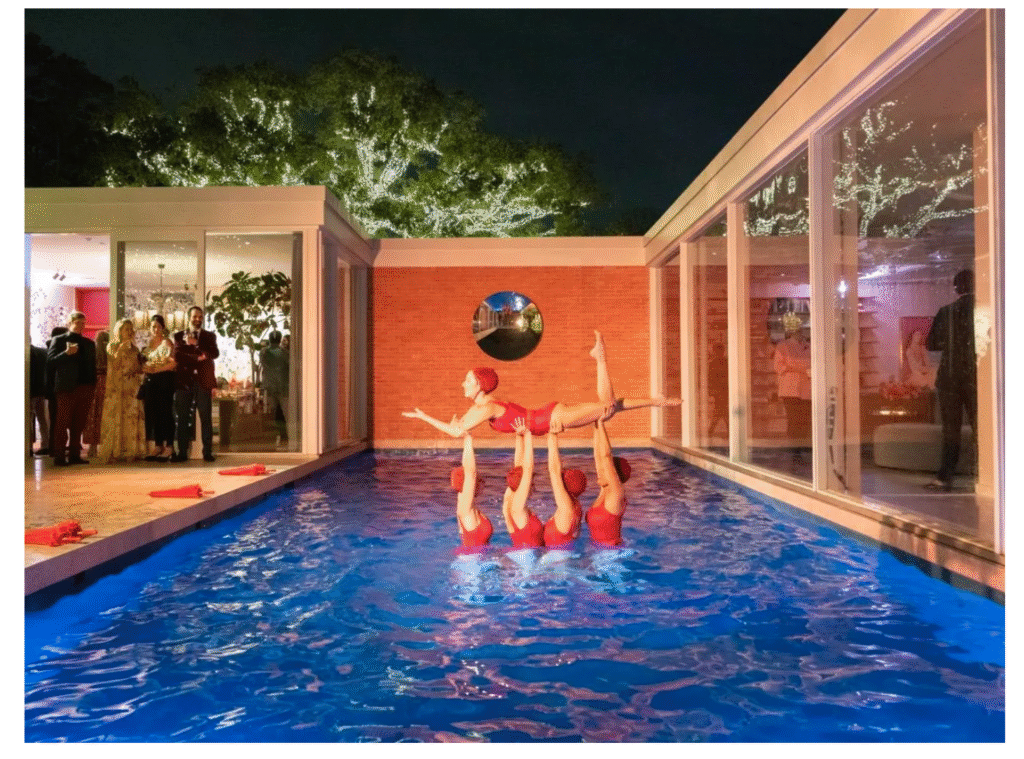 Rebecca Gardner hired synchronized swimmers for a birthday