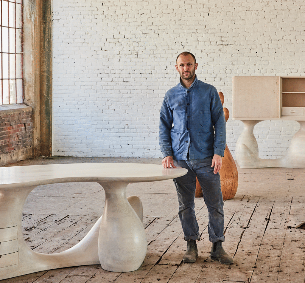 Aaron Poritz in his studio in the Navy Yard