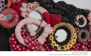 detail shot of ceramic mirror