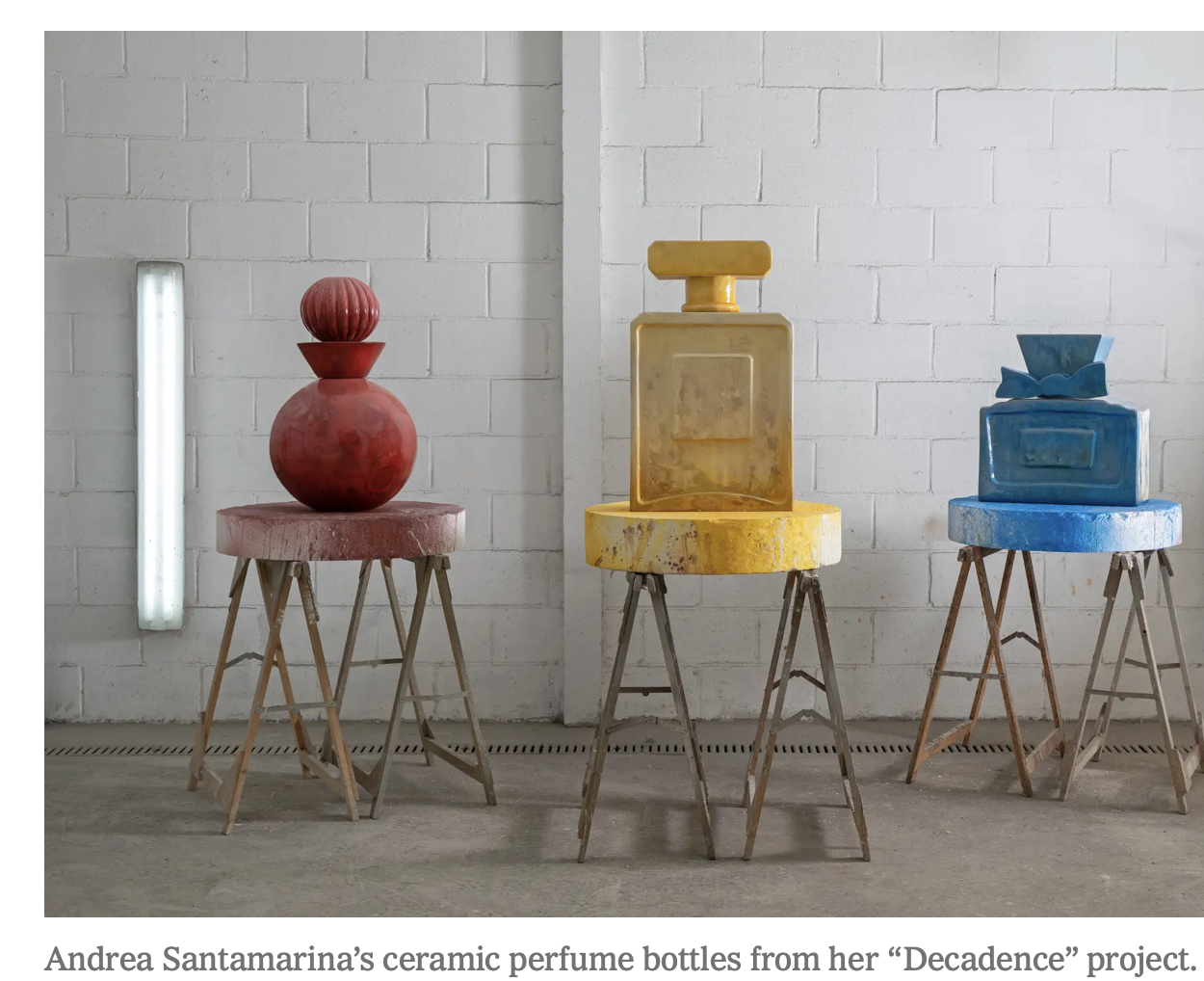 Andrea Santamarina new works/The New York Times