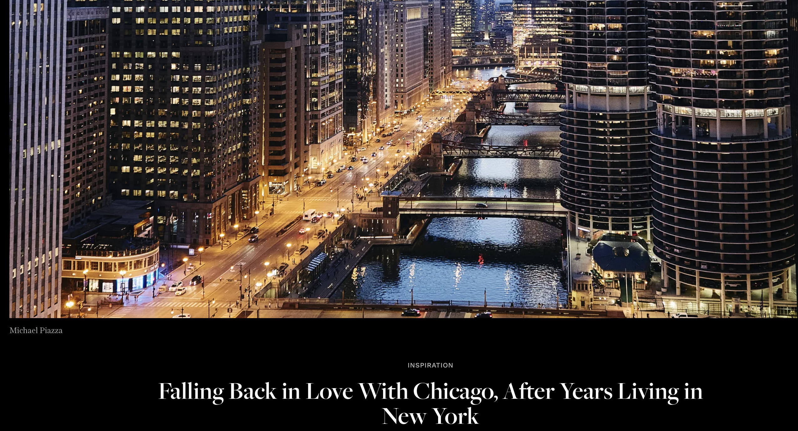 Chicago feature/Conde Nast Traveler